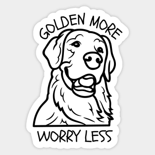 Golden More Worry Less Sticker